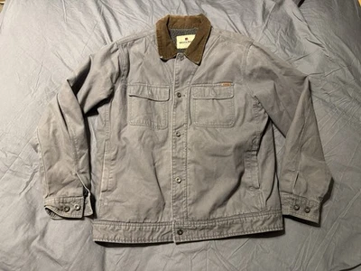 Woolrich Vintage Barn Coat Sherpa Lined Jacket L Mens Chore Corduroy Collar - Image 1 of 4