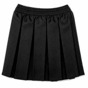 Elasticated Waist Box Pleated Skirt for Girls –School Uniform Style Ages 2–18 UK - Picture 1 of 6