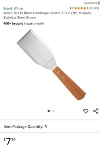 Winco Hamburger Drechseln versetzter Holzgriff fünf Zoll - Bild 1 von 1