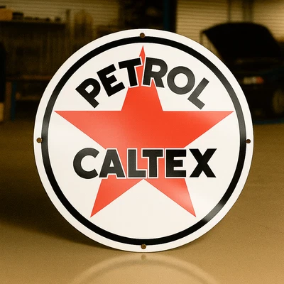 PETROL CALTEX Heavy Metal Sign  XL   -  19.7" (50 cm) - Image 1 of 4