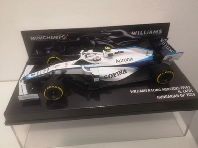 Williams Racing FW43 Latifi Hungarian GP 2020 F1 Minichamps 1/43 417200106 - Image 1 of 4