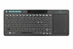 Rii 2.4G Portable Wireless Keyboard Touchpad Android TV PC Laptop Black  - Picture 1 of 8
