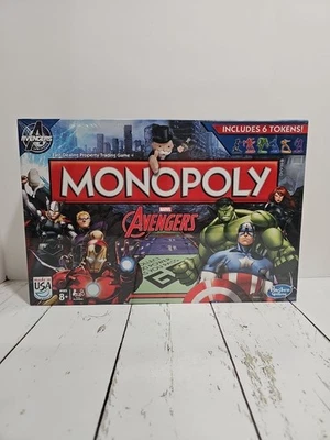 Monopoly Marvel Avengers Edition Board Game Hasbro New Open Box Sealed Parts - Image 1 of 4