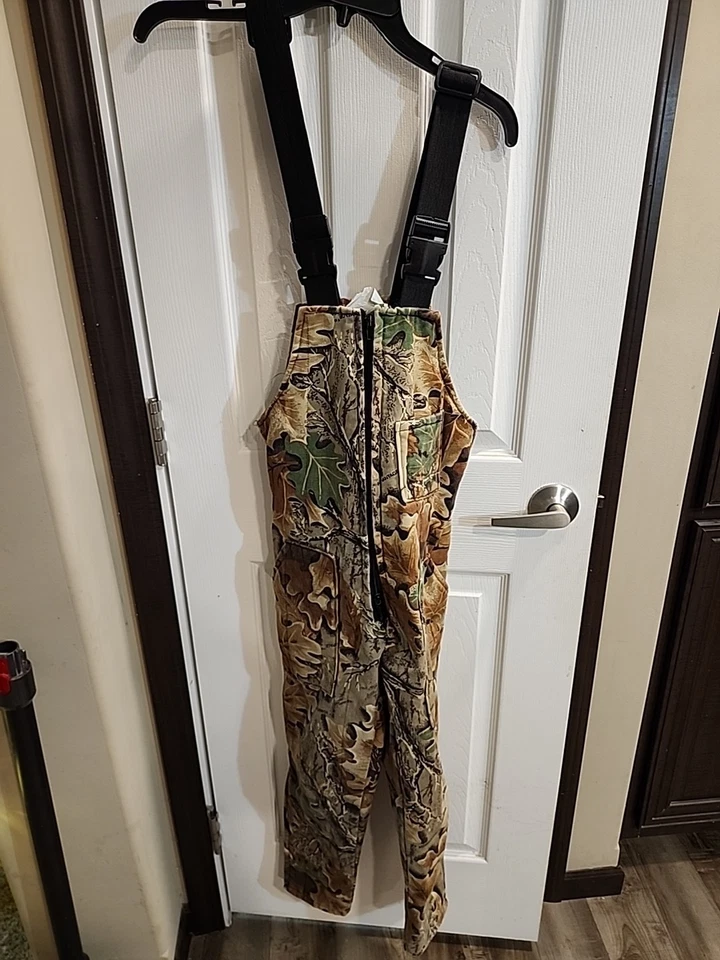 Mono con tirantes vintage juvenil mediano 10-12 caza camuflaje aislado caza ¡Leer! Foto 1 de 4