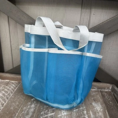 Portable Mesh Shower Bathroom Basket Bag Quick Dry Breathable Caddy Tote - Image 1 of 3