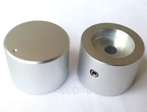 1PC Silver 30x22mm 6.0mm Hole Aluminum Volume Control Knob For Tube Amp Speaker - Picture 1 of 3