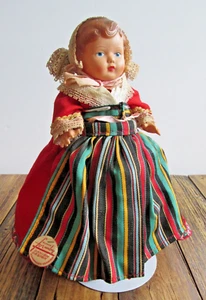 Vintage Gudrun Formby Danish Doll Copenhagen Denmark Hard Plastic 10" Drejo - Picture 1 of 18