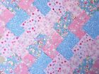 Pink/Blue Floral Cotton Patchwork Fabric Charm Packs Jelly Roll Fq Sets Metre