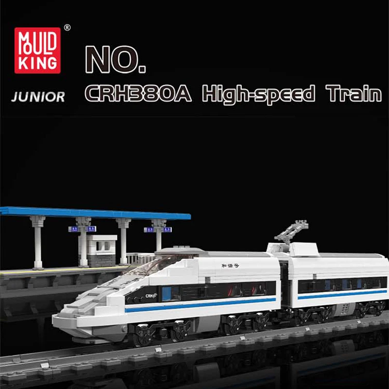 MOULDKING Mould King 12021 Zug CRH380A High-Speed Train RC mit Schienen Neu Klemmbausteine