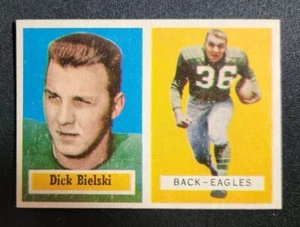 1957 Topps Football #13 DICK BIELSKI, Philadelphia Eagles, NM - Picture 1 of 2