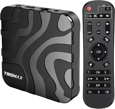 T95 MAX Quad Core 16GB/32GB/64GB Android 12 TV Box Smart 4K Media Player WIFI UK - Image 1 of 4