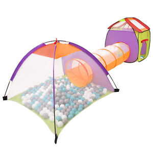 Selonis 3in1 Play Tent with Tunnel Playground Ball Pit with Balls for Kids