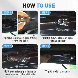 4PCS Stainless Steel Extension Pipe Fitting Length 1.8 Inch Thread Size M18×-rb - Picture 1 of 9