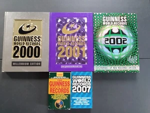 Guinness Book of World Records 1998, 2000-2002, 2007, Lot of 5 Books - Imagen 1 de 3