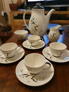 Royal Doulton "Bambus" D6446 Kaffeeservice für vier komplett tadellos (+ Ersatzteile) - Bild 1 von 12