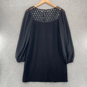 Vestido White House Black Market para mujer 8 negro corte celosía escote cóctel - Imagen 1 de 11