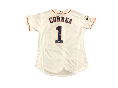 Carlos Correa Signed Houston Astros (Home White) Jersey PSA/DNA - Image 1 of 4