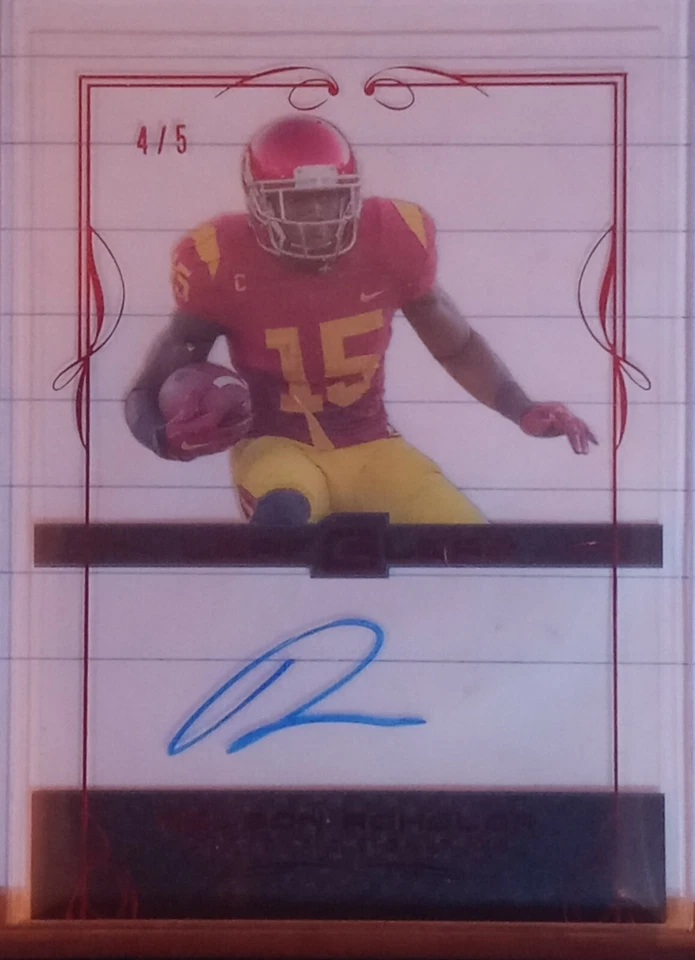 2015 Leaf Clear Nelson Agholor Auto Red #4/5 Rookie Autograph Ravens Mint RC - Image 1 of 4