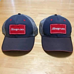 Snap-On Tools Trucker Hat Cap Mesh Back OSFA Adjustable Strap Adult Lot of 2 - Picture 1 of 8