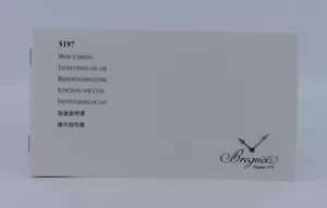 Breguet Classique 5197 Booklet Manual - Picture 1 of 1