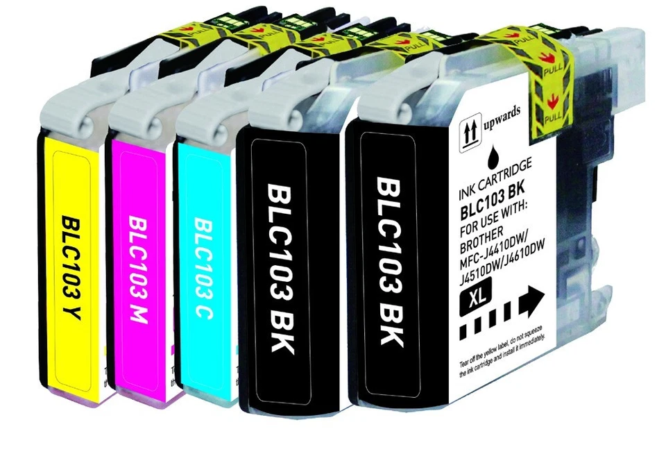 5 PK Print Ink Set fits Brother LC101 LC103 MFC-J475DW MFC-J285DW MFC-J870DW - Image 1 of 1