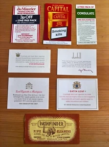 Zigarettenkarten Einlagen gemischte Marken Sinclair Konsulat Dunhill Du Maurier etc - Bild 1 von 1