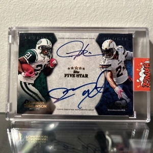 2010 Topps 5 Star- LaDAINIAN TOMLINSON & RYAN MATHEWS DUAL Autograph 1/5 - Picture 1 of 2