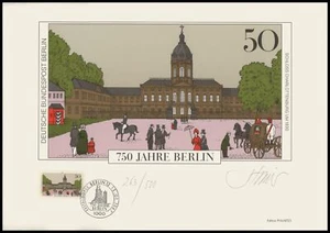 KUNST-EDITION 1987 BERLIN 773 SCHLOSS CHARLOTTENBURG - AUFLAGE NUR 500!! - Picture 1 of 3