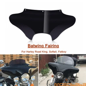 Headlight Batwing Fairing For Harley Road King FLHR Softail FXST Fat Boy FLSTF - Picture 1 of 9