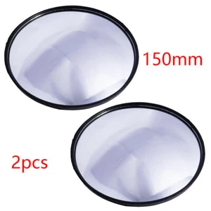 2x 150mm Tricycle Round Concave Convex Mirror 4-Wheel Reflector Rearview Mirrors - Picture 1 of 8