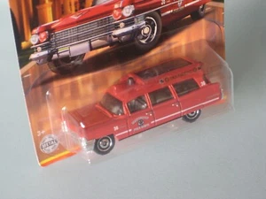 Cadillac Ambulancia Matchbox 1963 Departamento de Bomberos Rojo EE. UU. Retro Juguete Modelo Coche 75 mm - Imagen 1 de 2