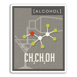 2 x 10cm Alcohol Vinyl Stickers - Cocktail Science Student Sticker Laptop #18368