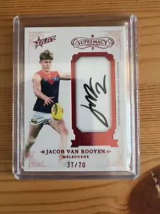 2024 AFL SELECT SUPREMACY FRANCHISE FUTURE SIGNATURE JACOB VAN ROOYEN 37/70 - Picture 1 of 1