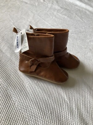 Botines marrones antiguos azul marino para niñas nuevos con etiquetas 18-24 M Foto 1 de 4