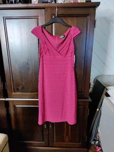 adrianna papell Magenta Himbeere Bleistift Lagenlook Kleid 8 - Bild 1 von 6