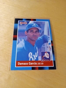 1988 DONRUSS #414 DAMASO GARCIA Atlanta Braves Baseball Card, 2nd Base, 3B. (VG) - Picture 1 of 2