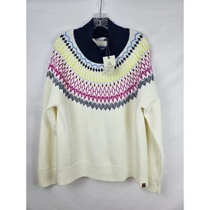 NWT Alpine Design Dawn Calm Fair Isle Mock Neck Sweater Xl - Picture 1 of 7