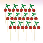  12 Pcs Tropical Cupcake Toppers Hat Fruit Cakes Ornament Paper Cups