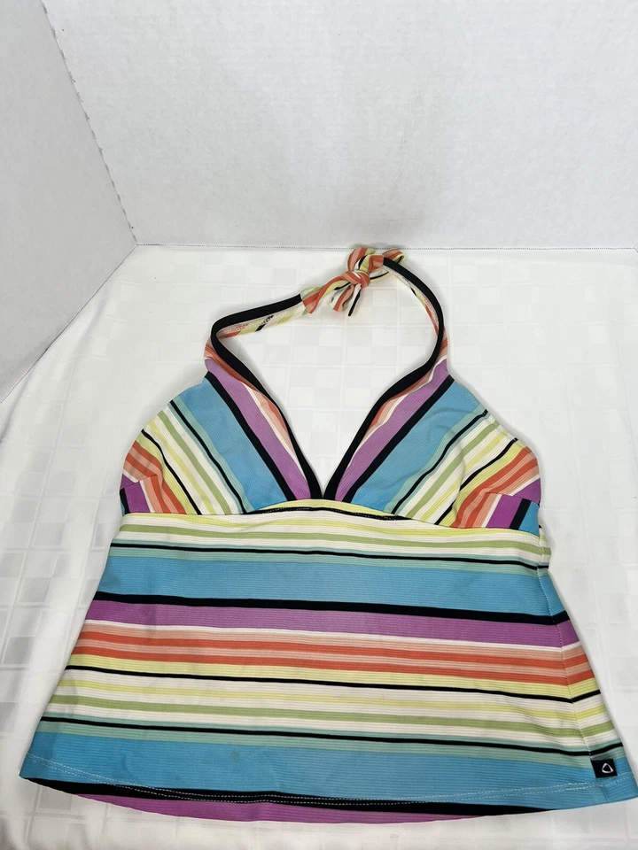 Liz Claiborne Tankini Swim Top Mujer’s Talla 16 Multicolor, Corbata Acolchada LEER Foto 1 de 4