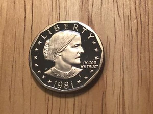 1981 S #1 Susan B Anthony Dollar Proof - Picture 1 of 10