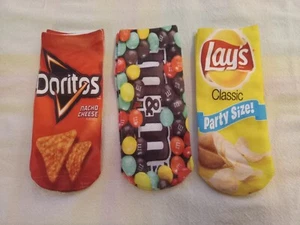 3-Pack New Novelty Ankle Socks Lightweight Snack-Themed/Small/ No-Shows!! - Picture 1 of 2