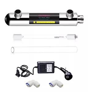 Geekpure 6 Watt UV Water Filter for Reverse Osmosis RO Filtration (0.5-1 GPM) - Picture 1 of 9