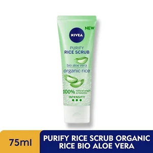 NIVEA Face Care Purify Rice Scrub Organic Rice Bio Aloe Vera 75ml x 2 - Picture 1 of 3