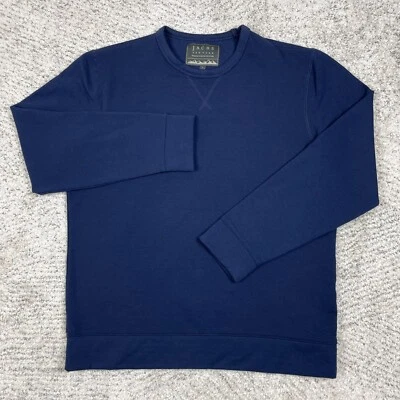Jachs Sweatshirt Mens Large Sweater Pullover Crew Neck Fleece Navy Blue EUC - Image 1 of 4