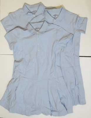 LANDS END 3 Azul Uniforme Escolar Adaptable Manga Corta Malla Polo Vestidos Niñas 8 Foto 1 de 4