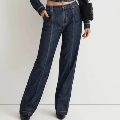 Madewell Women's The Perfect Vintage Wide-Leg Jean:Seam Edition DarkWash Size 29 - Image 1 of 4