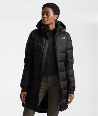 Parka The North Face Metro III para mujer talla S negra con capucha larga Foto 1 de 4