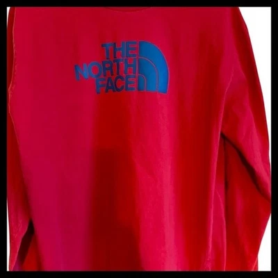 Blusa pulôver masculina The North Face vermelha gola redonda grande - Imagem 1 de 3