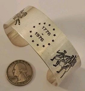 THE THOMAE CO Sterling Silver Vintage 200 Years Independence 1976 Bracelet 7.5" - Picture 1 of 13
