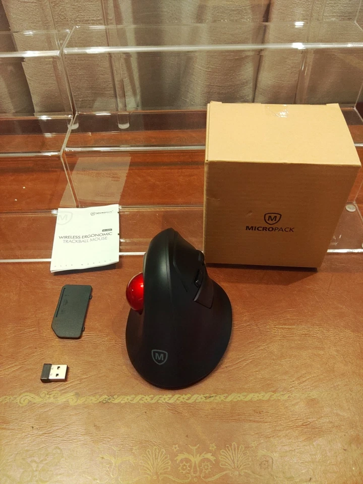 MicroPack Ergonomic Wireless Mouse with Trackball and 5 Adjustable DPI Levels  - Image 1 of 4